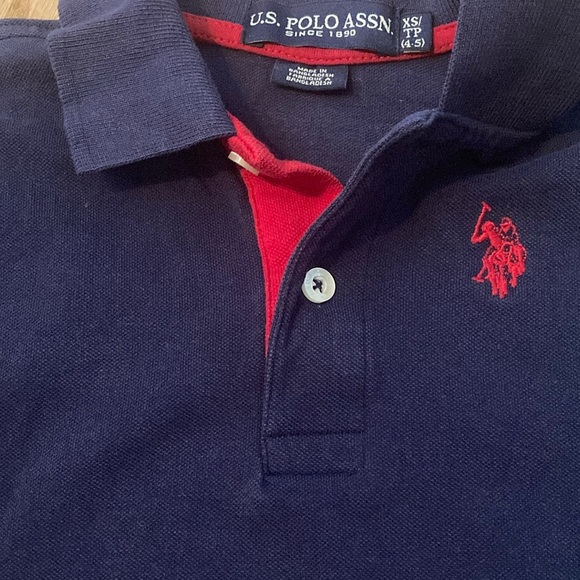 U.S. Polo Assn. Blue and Red Polo Shirt Classic Style - Picture 4 of 8